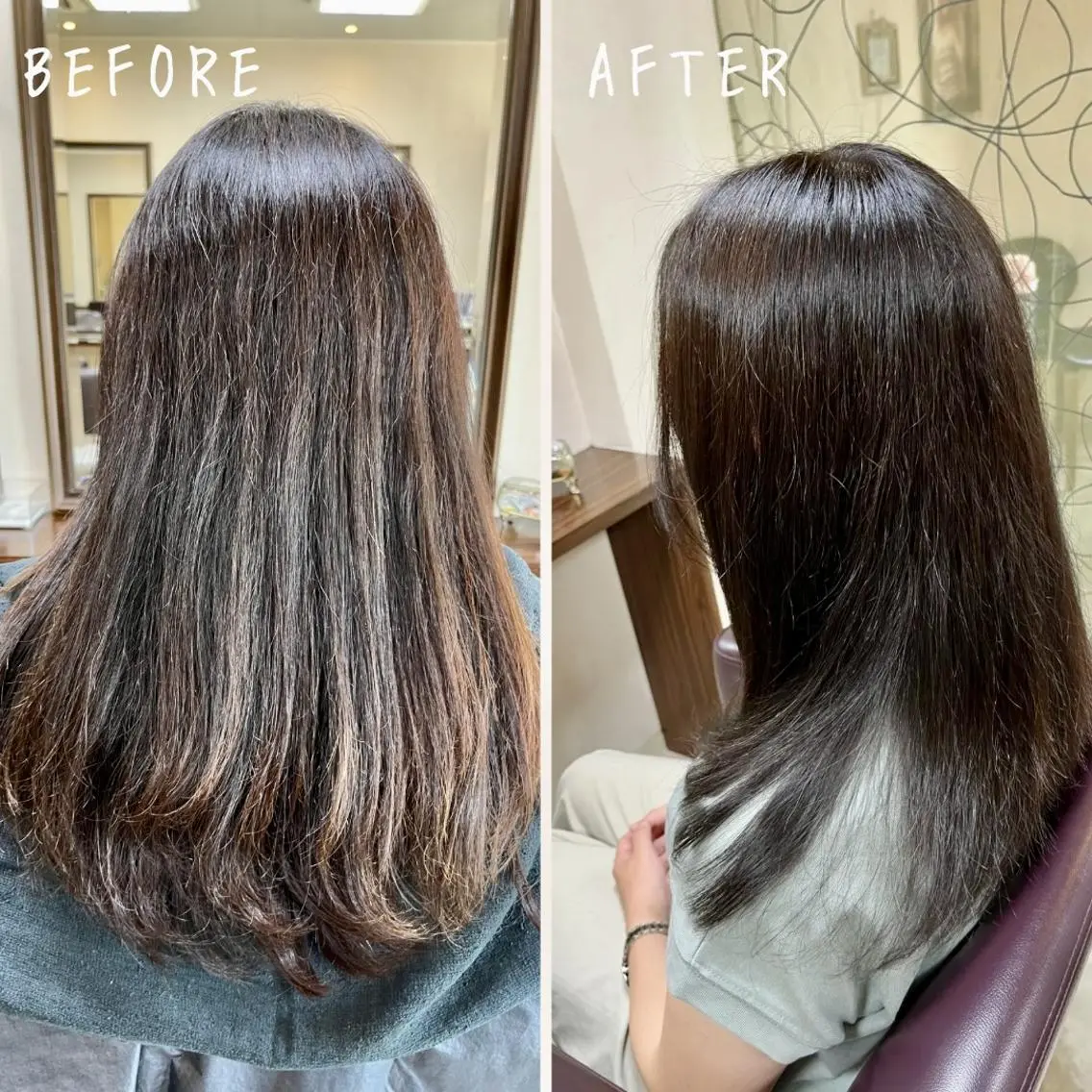 セミロング 顔周りカット レイヤーカット カット ヘアカラー トリートメント 澤崎 希望のヘアスタイル