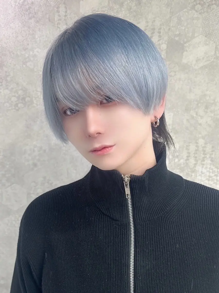 💓人気No.2💓カット+最高級ケアブリーチ+韓国風ダブルカラー➕高補修トリートメント💍メンズ限定💍ミニモ学割の写真