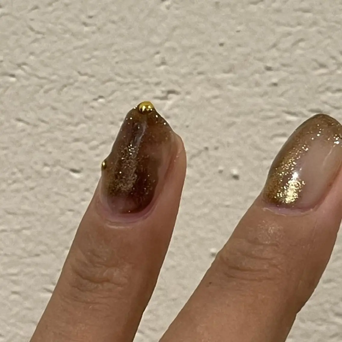 ネイル ブルー フラッシュネイル ジェルネイル ミラーネイル ニュアンスネイル 奥山 FIXBARのネイルデザイン