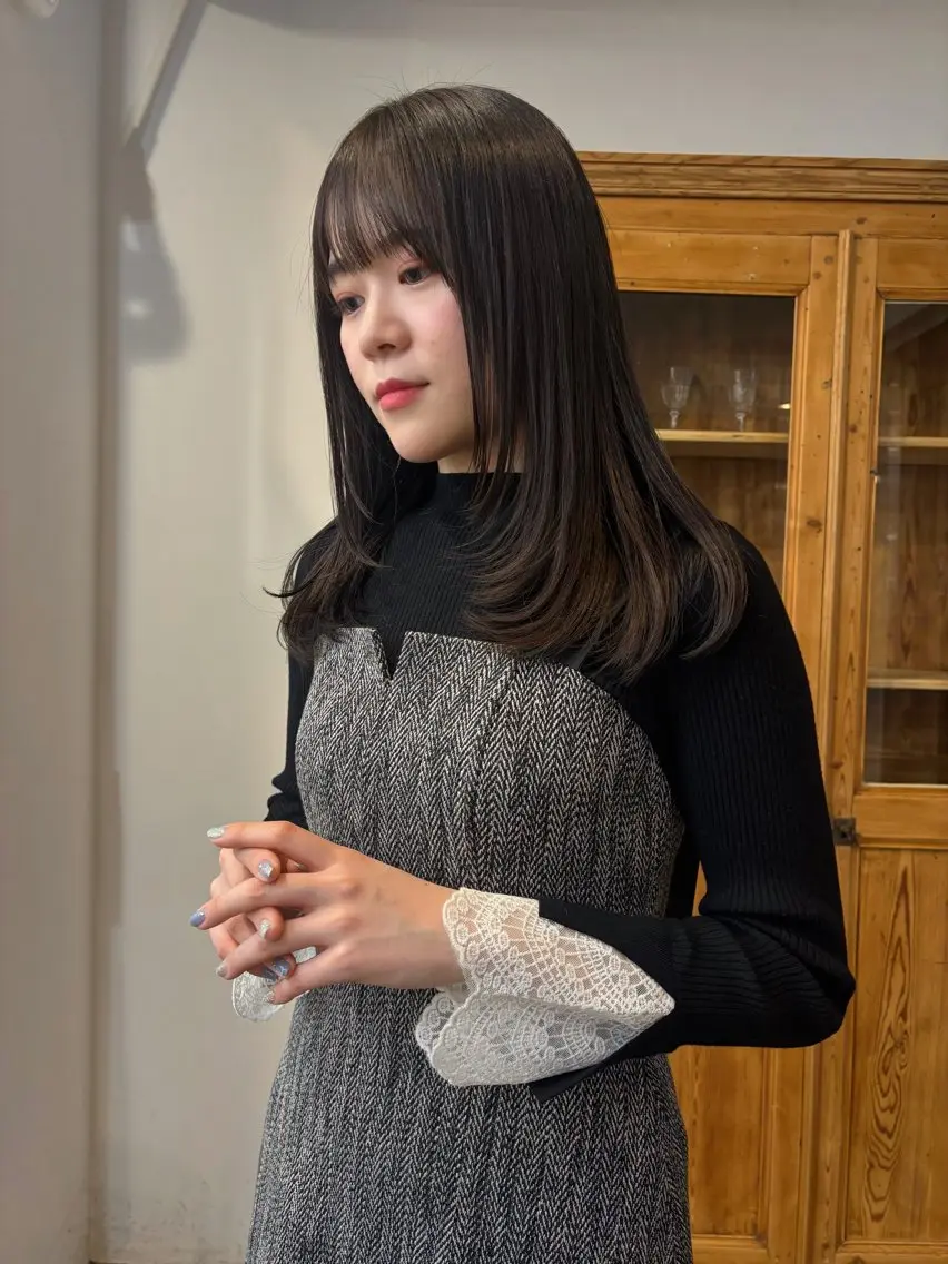 ロング レイヤーカット ロング ￥0モデル募集中⭐️ 杏花のヘアスタイル