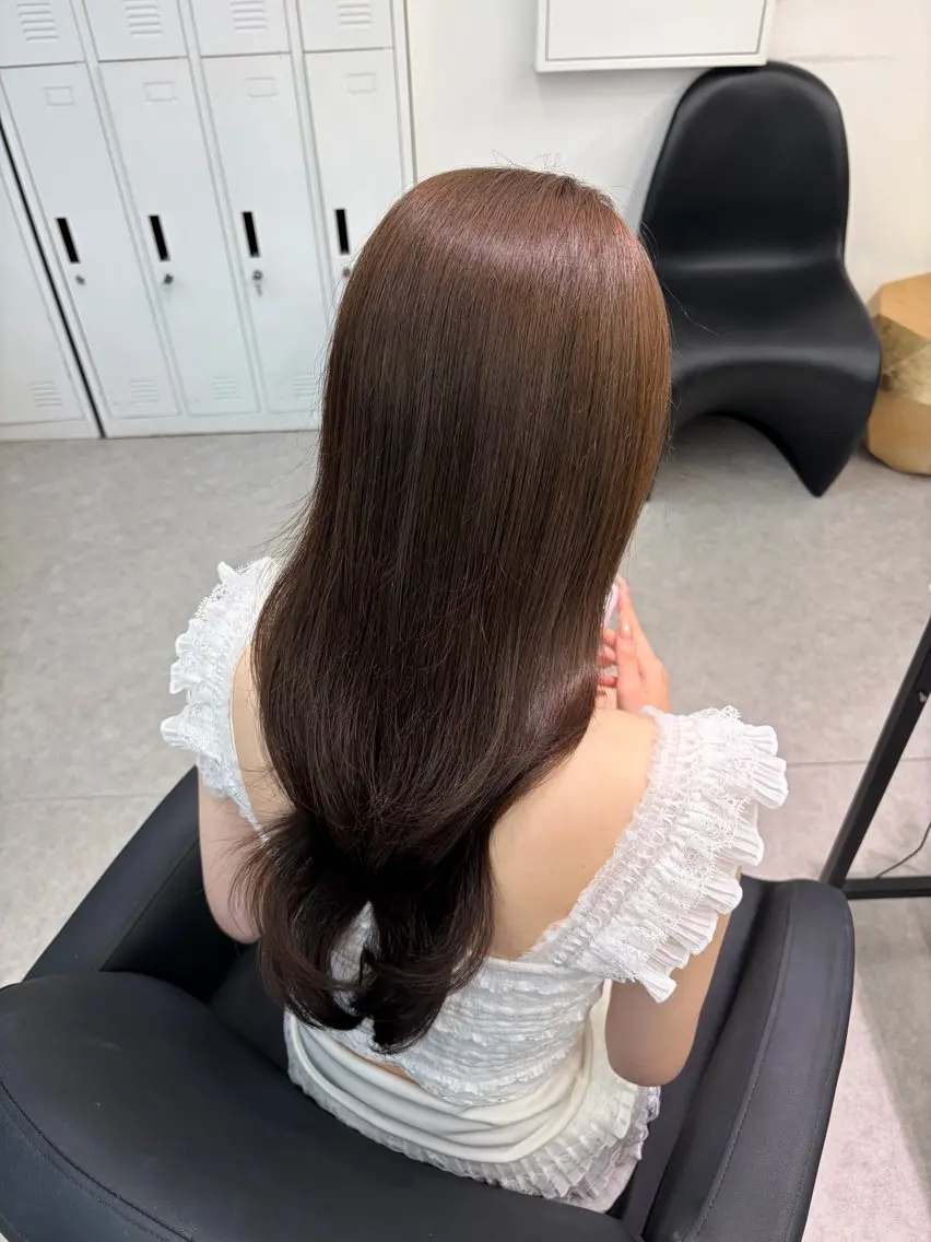 ロング カラー ヘアカラー ミルクティー/渋谷 shunta🌟🌟のヘアスタイル