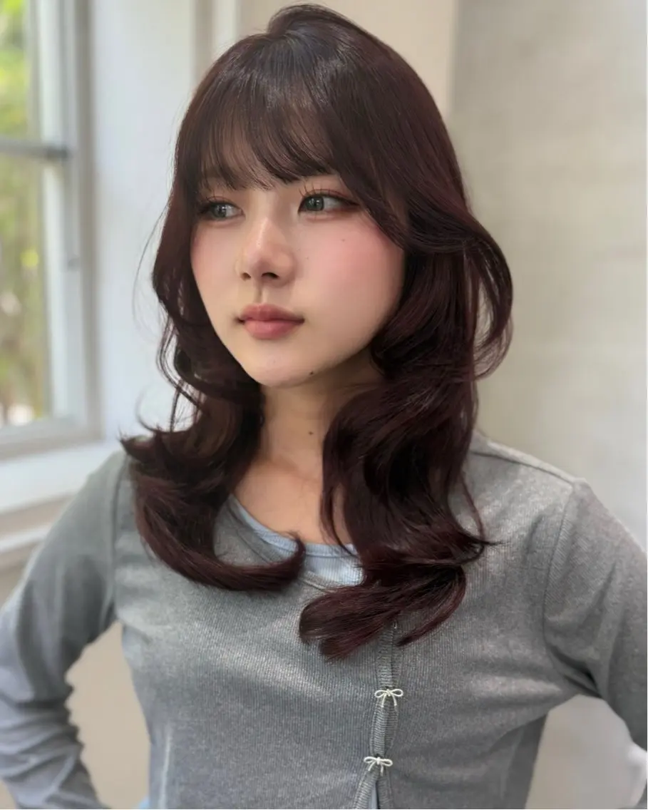 ミディアム 髪質改善 カット ヘアカラー 透け感color/ SUのヘアスタイル