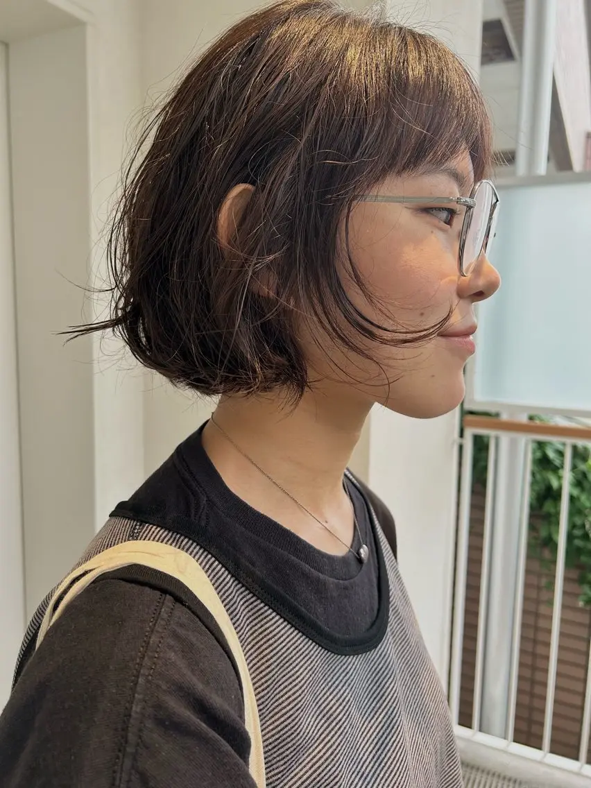 ショート パーマ ボブ ニュアンスパーマ ゴトウ ケンタのヘアスタイル