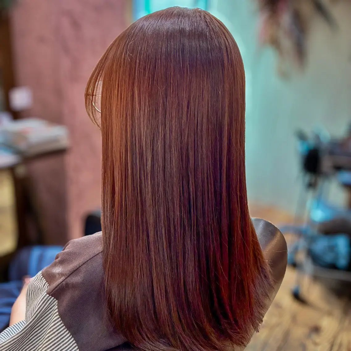 ロング カラー ブラウンカラー ピンクカラー ピンクブラウン ロング 大人ショートボブ専門 /増田英二のヘアスタイル
