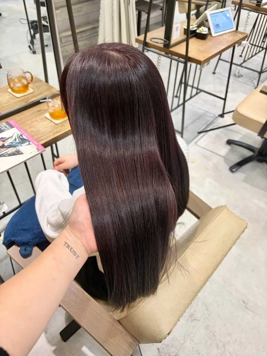 ロング カラー ブリーチなしwカラー /艶カラー/oukaのヘアスタイル