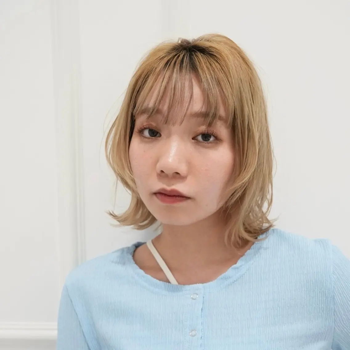 ミディアム 外ハネヘア カット ヘアカラー トリートメント 金沢 広美のヘアスタイル