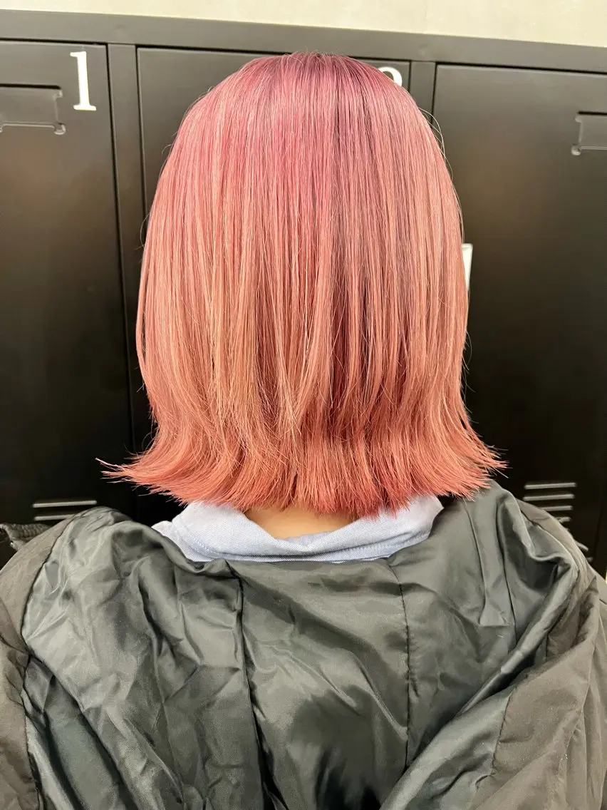 ミディアム カラー ピンクカラー カット ヘアカラー 透明感カラー特化🫧 🦋栗原🦋のヘアスタイル