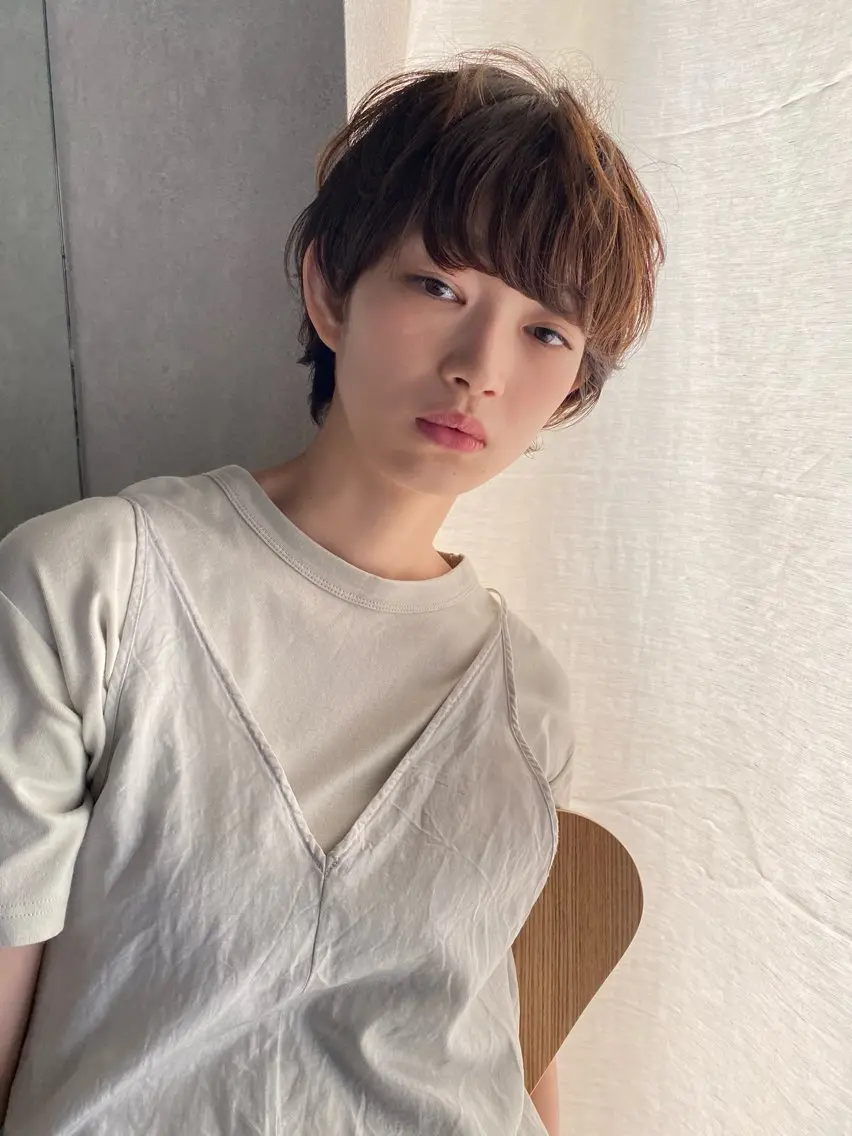 ショート カラー カット ✳︎透明感カラー✳︎ ボブ✳︎nanaのヘアスタイル