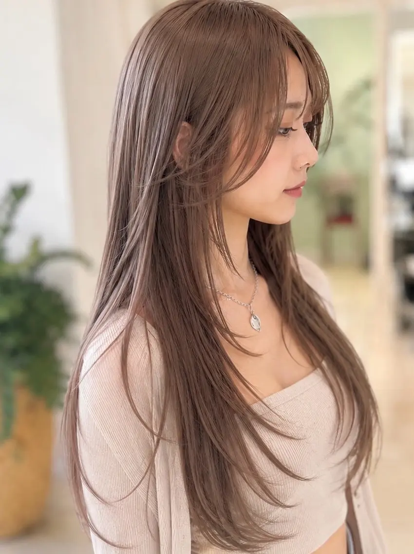 ロング カラー カット ヘアカラー トリートメント 金子 直樹のヘアスタイル