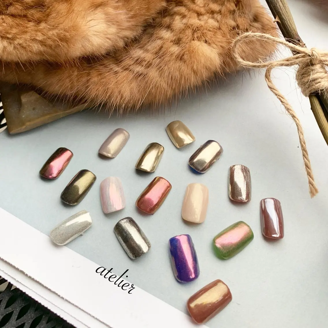 ネイル ミラーネイル atelier -02tsuboのネイルデザイン