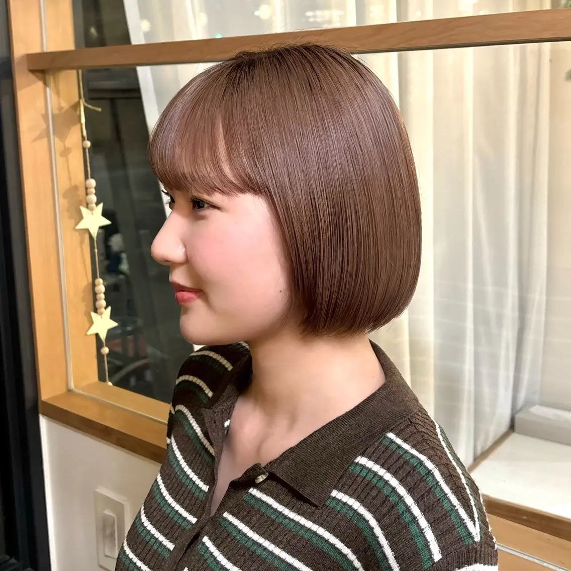 カラー ブラウンカラー カット ヘアカラー めい/透明感カラー /レイヤー/ボブのヘアスタイル