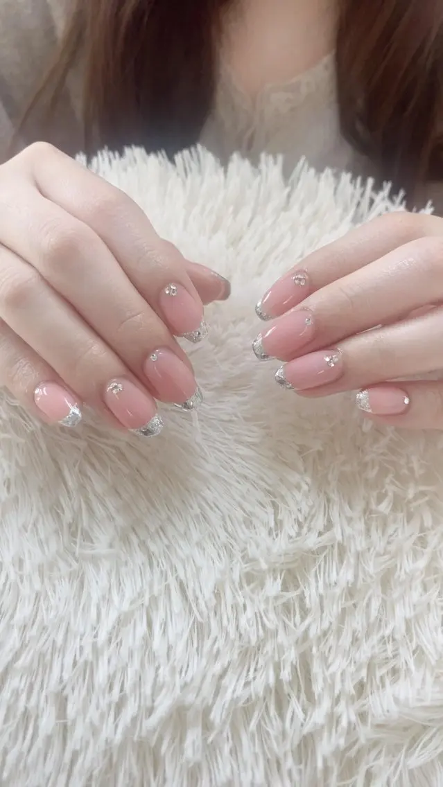 ネイル チークネイル 桜ネイル フレンチネイル ジェルネイル グラデーション ハンドネイル ハンドケア Hara Nail 【持ち込みOK】のネイルデザイン