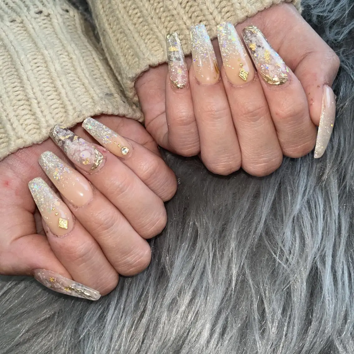 セミロング ネイル ハンドネイル yukina nailのネイルデザイン