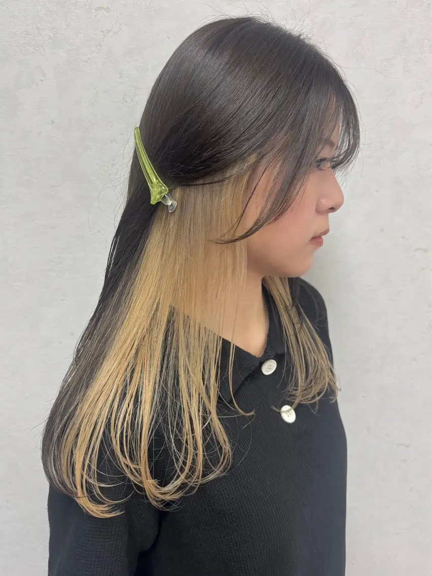 🎀ᩚインナーカラー🎀ᩚ (ブリーチ込) トリートメント✨の写真