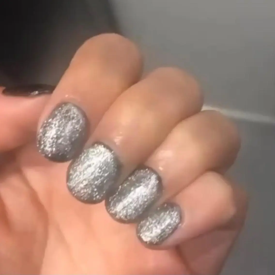 ネイル ジェルネイル マグネットネイル シルバー nail salon Bayのネイルデザイン
