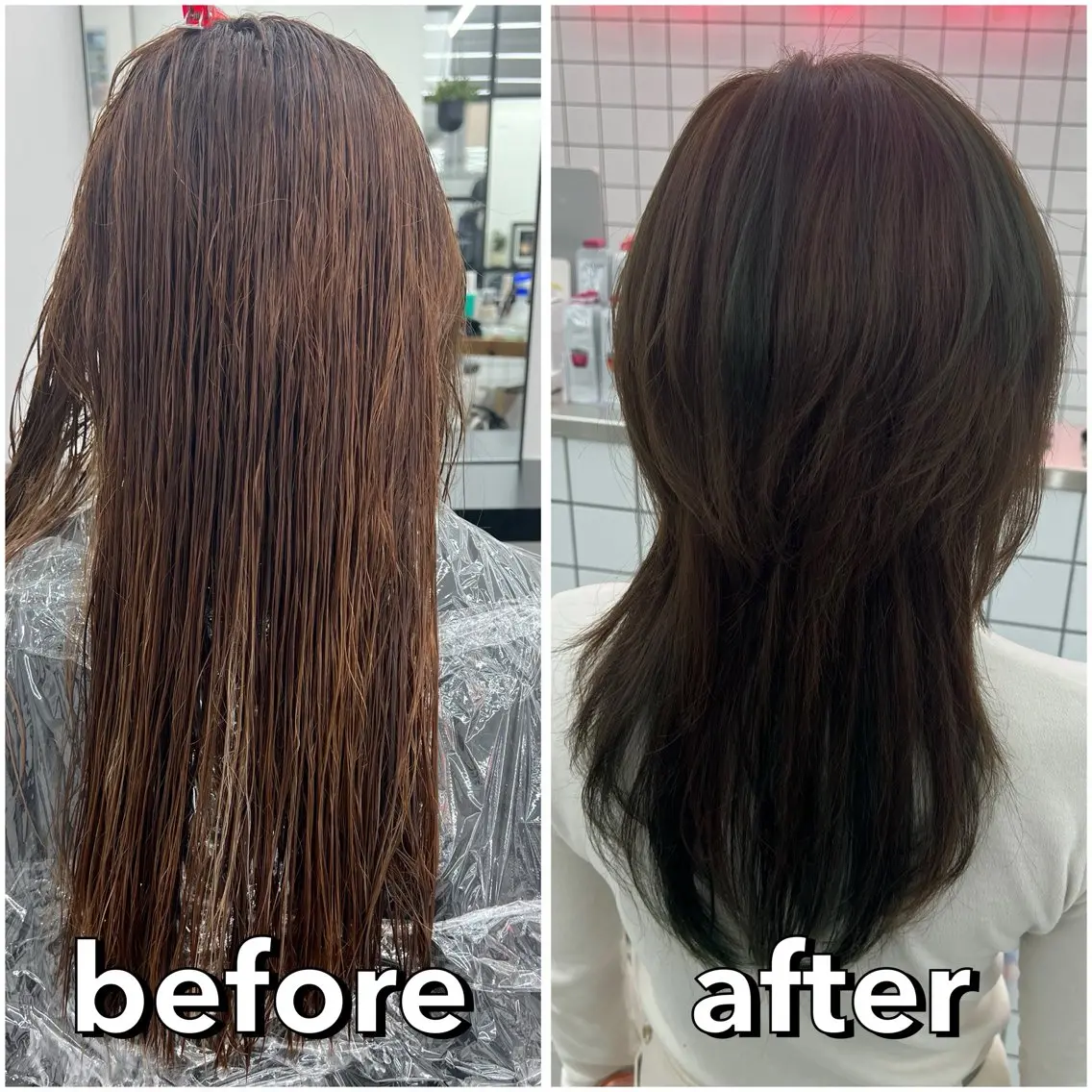 セミロング カラー デザインカラー 伸ばしかけ レイヤーカット ウルフカット 🌷︎あすか🌷 JILLSTUDIOのヘアスタイル