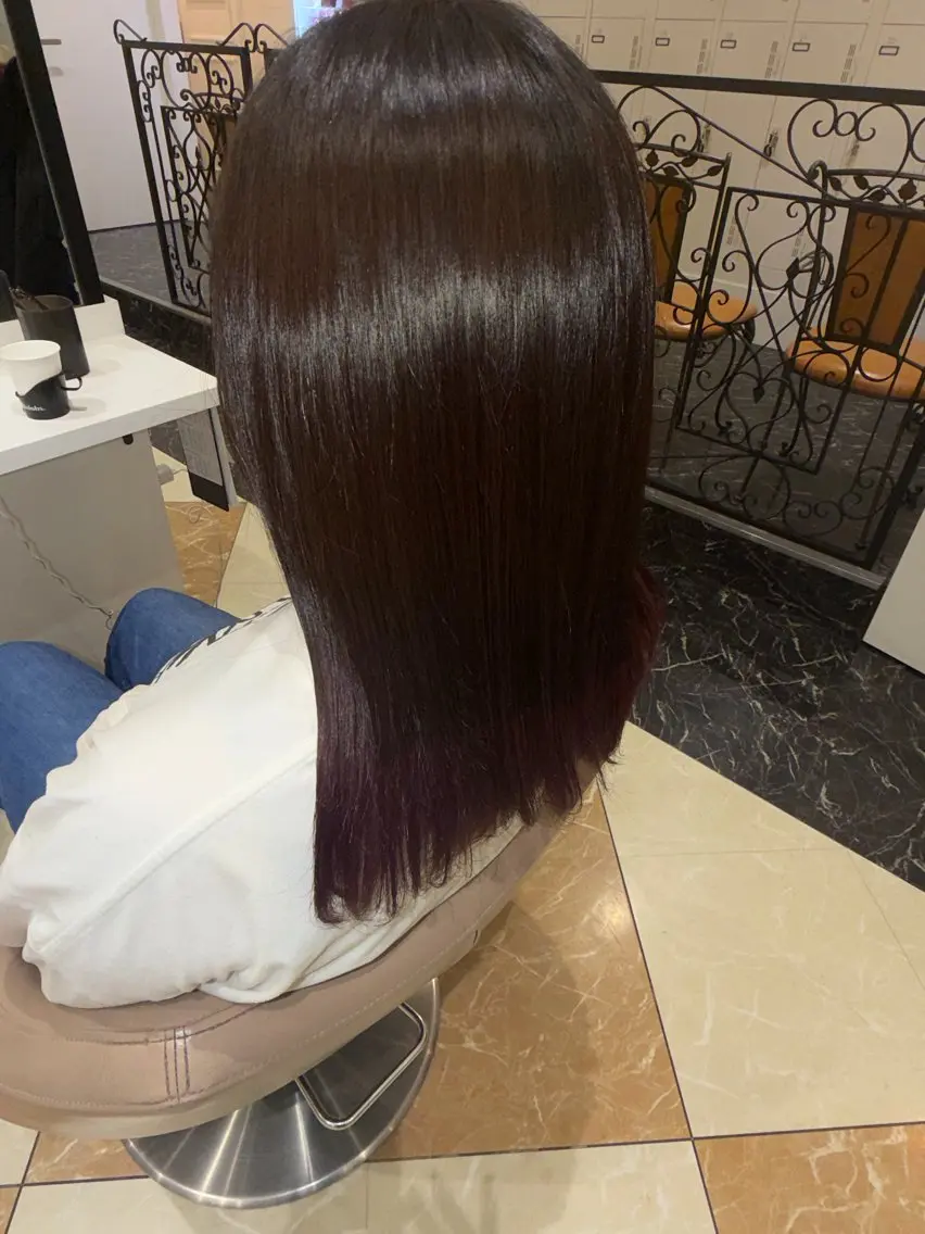 ロング トリートメント カット ヘアカラー トリートメント 髪質改善カラー なーこ💖🌈のヘアスタイル