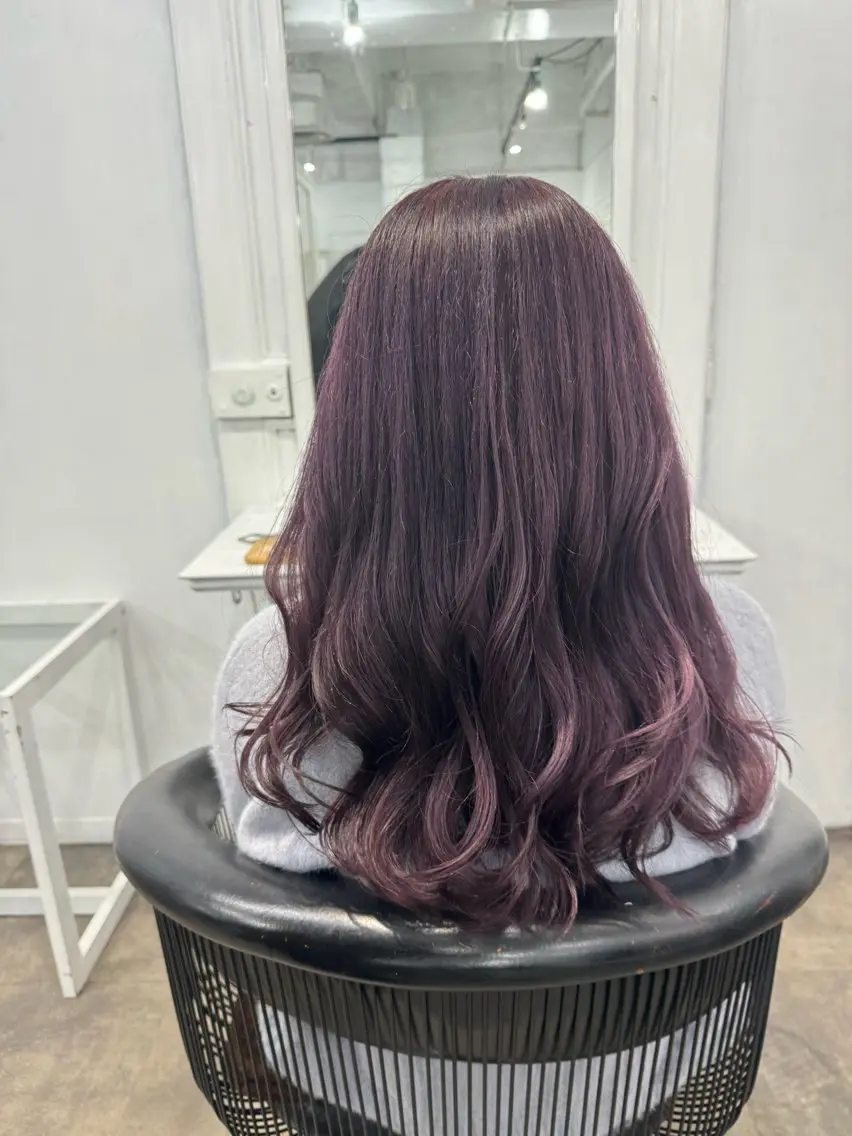 セミロング カラー バレイヤージュ ミストバング ベージュカラー ブリーチ 抜きっぱなしブロンド 札幌ブリーチカラー/ ダブルカラー/ドイのヘアスタイル