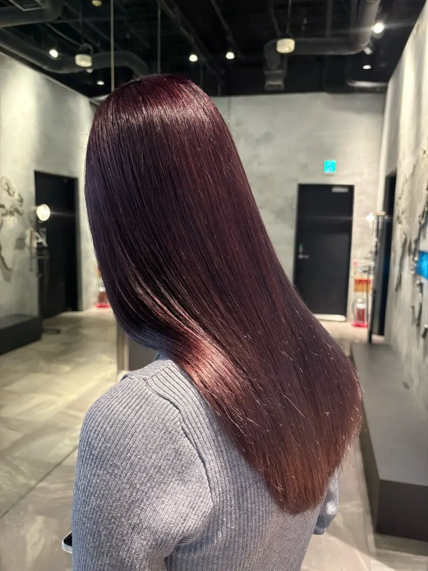 ロング カラー ヘアカラー トリートメント 🫧寒色カラー/透明 感ブラック/Risaのヘアスタイル