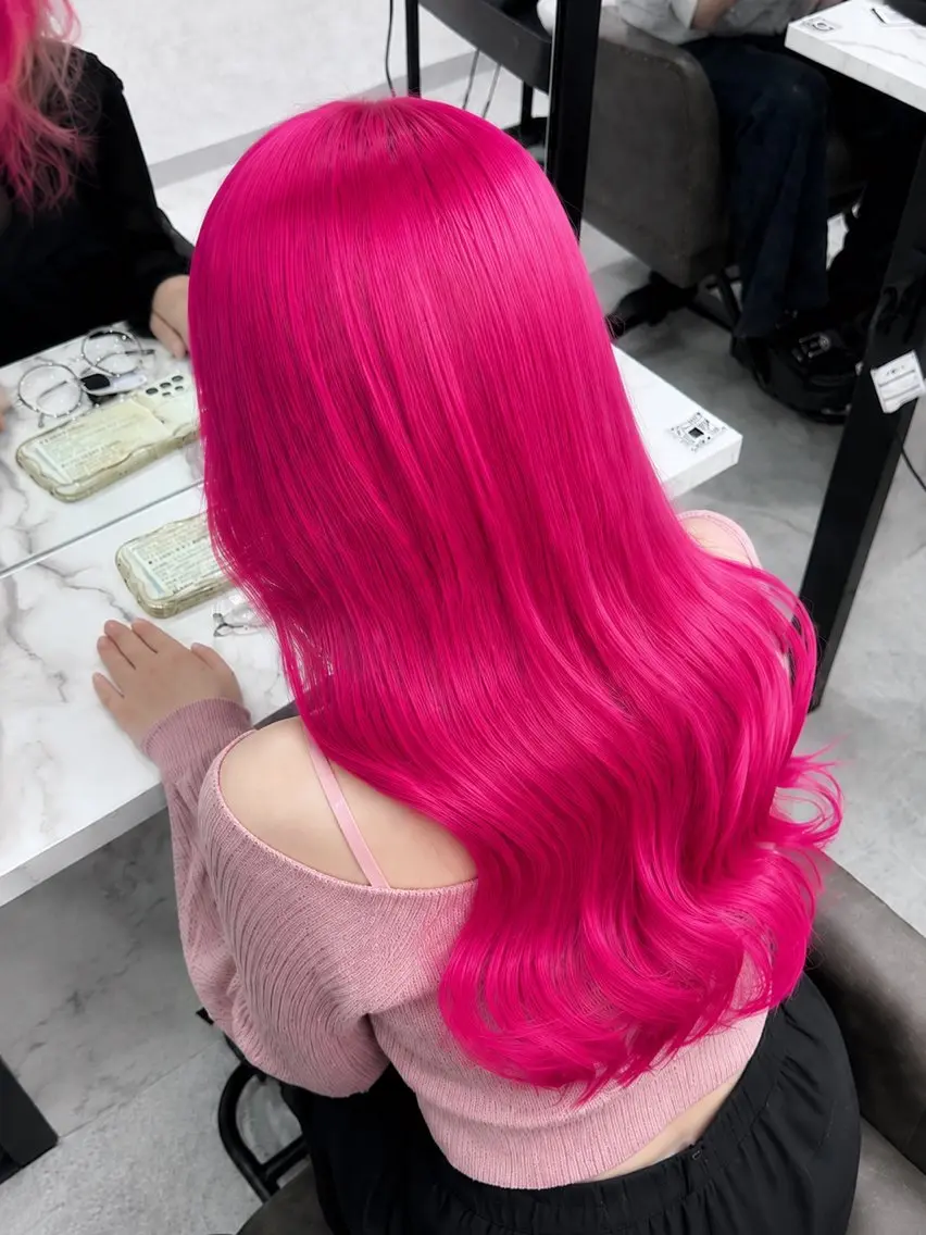 セミロング カラー ヘアカラー 🦋ピンクカラー特化 🦋KOKIのヘアスタイル