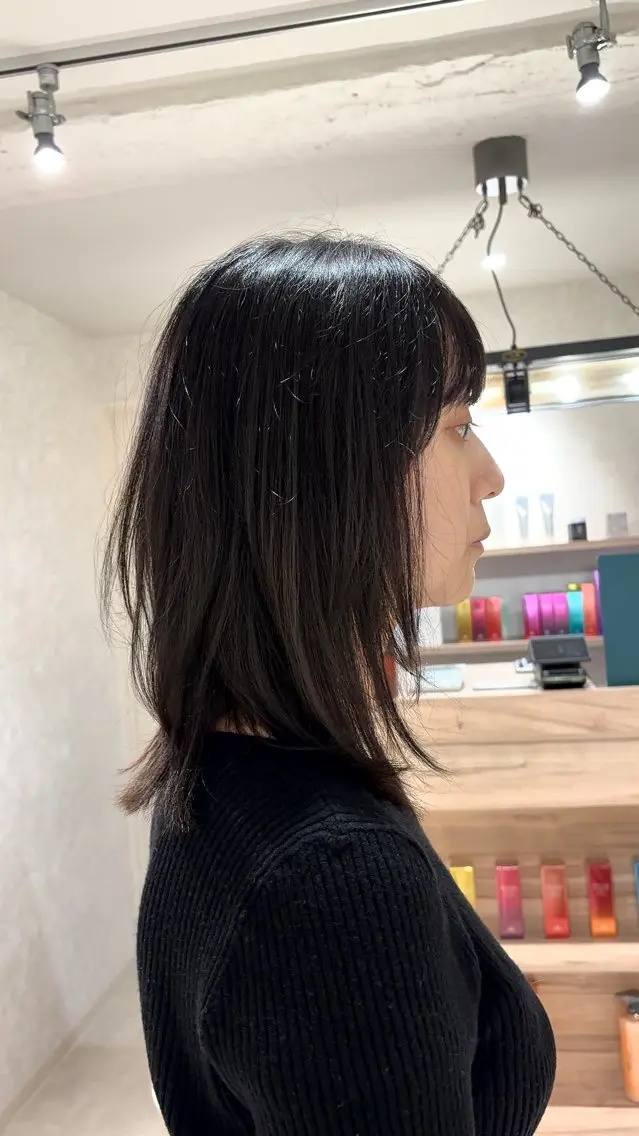 ミディアム ミディアムレイヤー レイヤーカット カット ヘアカラー トリートメント 似合わせショート/ ヘアケア/根本直樹のヘアスタイル