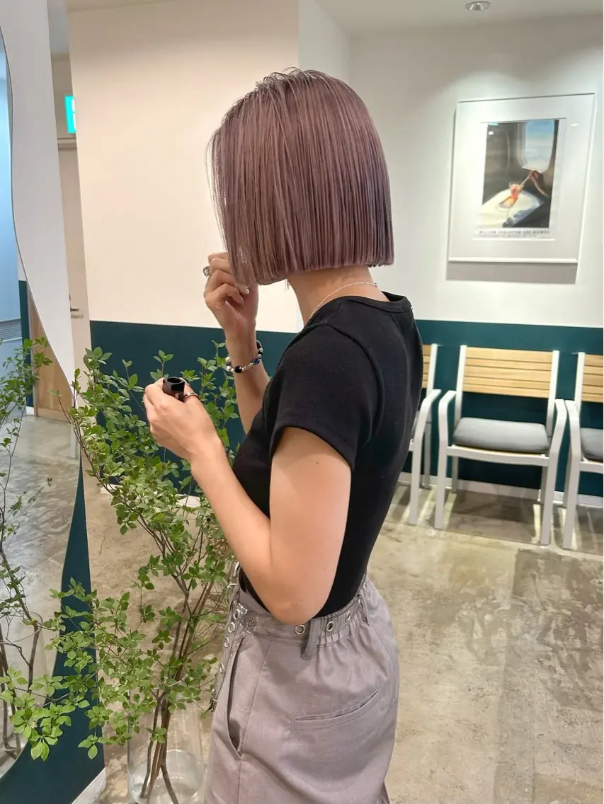 ショート カラー ラベンダーカラー ピンクカラー カット ヘアカラー カラーリスト菅野 竜矢🌈のヘアスタイル