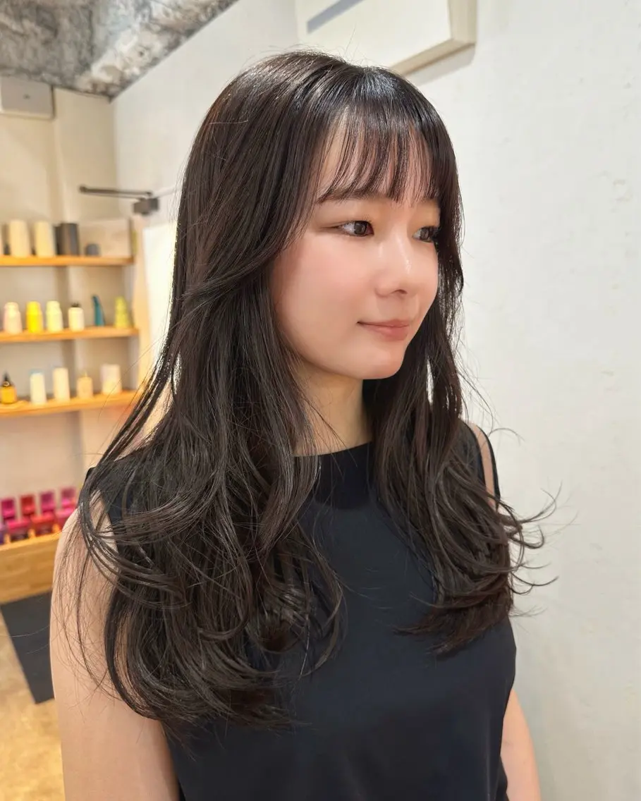 ロング カラー カット ヘアカラー トリートメント TRENCH　相澤 果歩のヘアスタイル