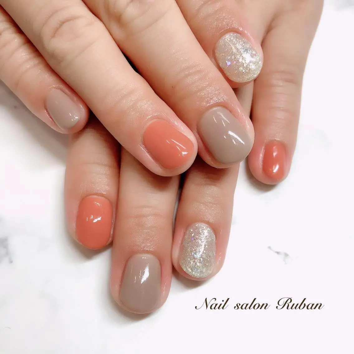 ネイル ラメ(グリッター) ワンカラーネイル シンプルネイル Nail salon Rubanのネイルデザイン