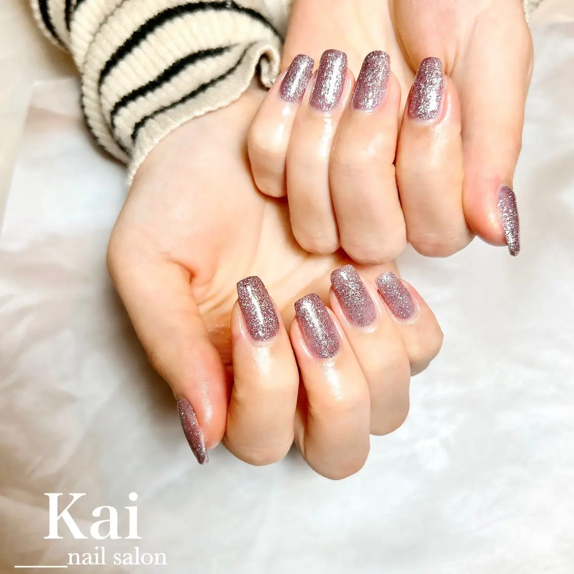 ネイル フラッシュネイル 韓国ネイル ラメ(グリッター) マグネットネイル ニュアンスネイル ハンドネイル Kai  nail Mayukoのネイルデザイン