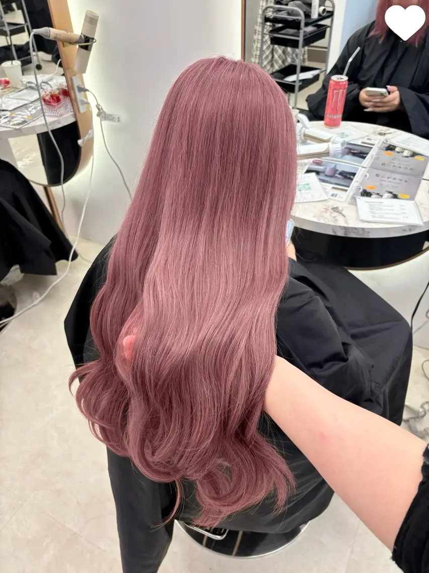 ロング カラー ヘアカラー トリートメント ayano/ピンク/ ラベンダー/ブリーチのヘアスタイル