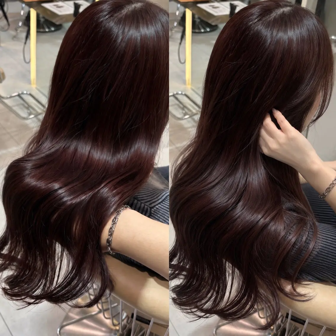 カラー カット ヘアカラー トリートメント 韓国レイヤー 田中 励也のヘアスタイル