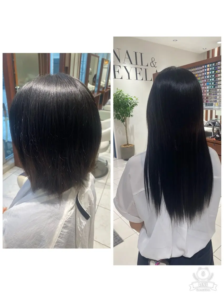 ショート シールエクステ エクステ 中谷 明日香のヘアスタイル