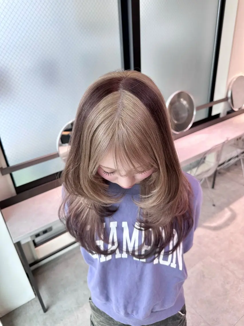 ロング ヘアカラー 愛されgirly Haruka🤍のヘアスタイル