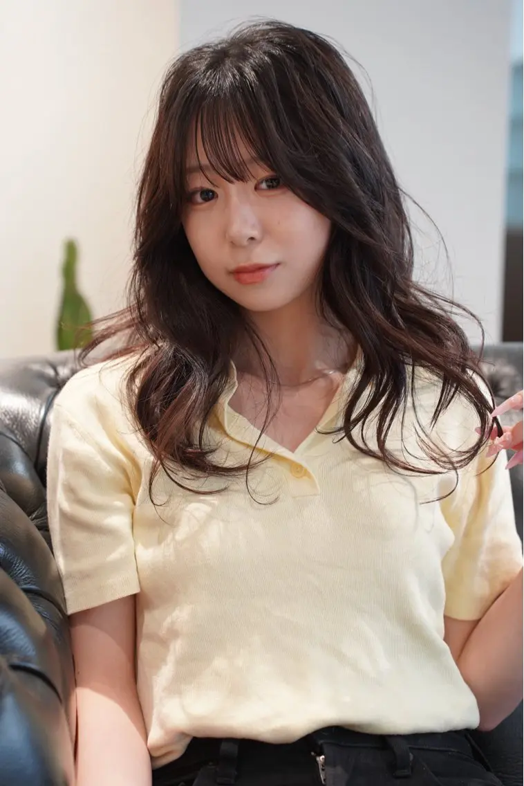 ミディアム カラー カット トリートメント Delight 松田響輝のヘアスタイル