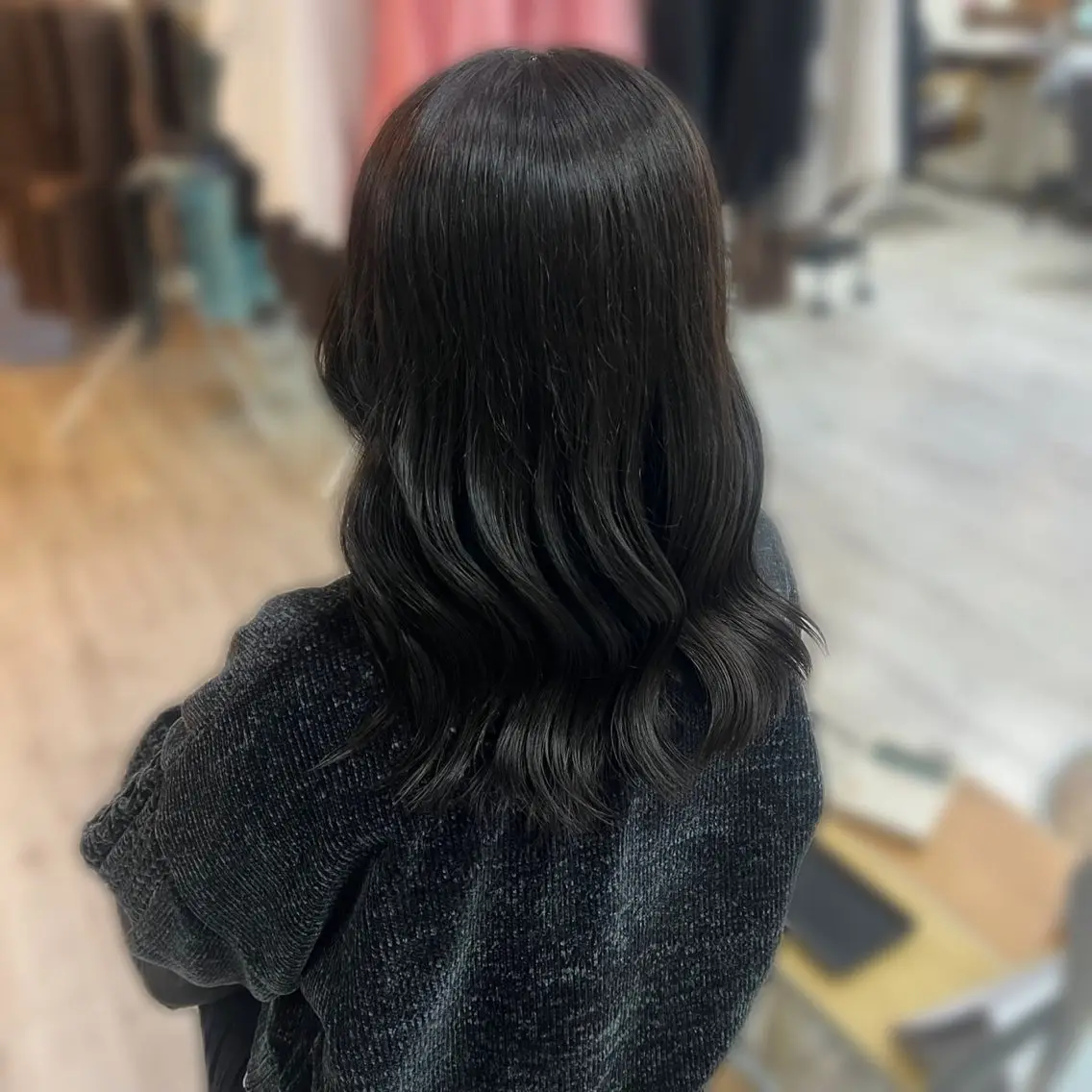 セミロング カラー ヘアカラー 平野 優菜 / minim 艶カラーのヘアスタイル