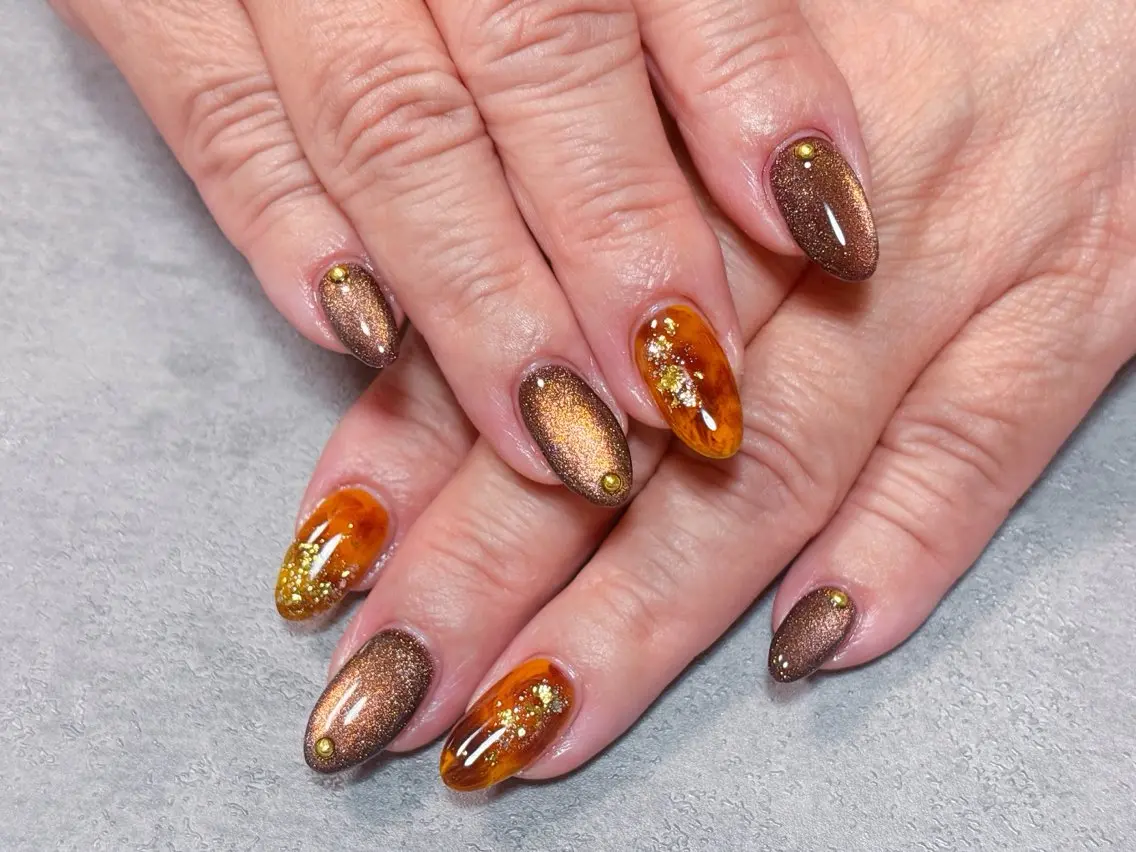 ネイル アートネイル べっ甲ネイル ジェルネイル マグネットネイル パラジェル ゆ か_Nails💫のネイルデザイン