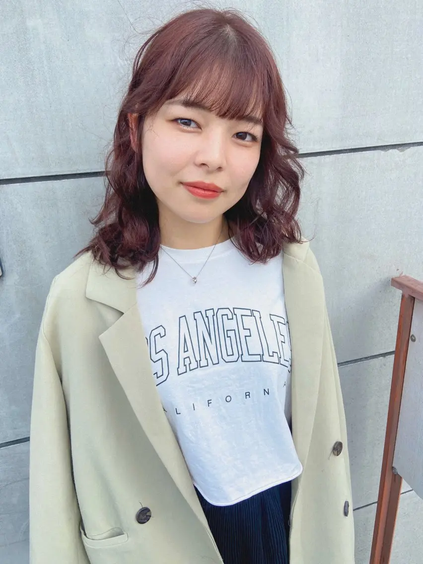 ミディアム カラー パーマ ヘアアレンジ 🌼似合わせのプロ 心斎橋/rena🌼のマツエク・マツパデザイン
