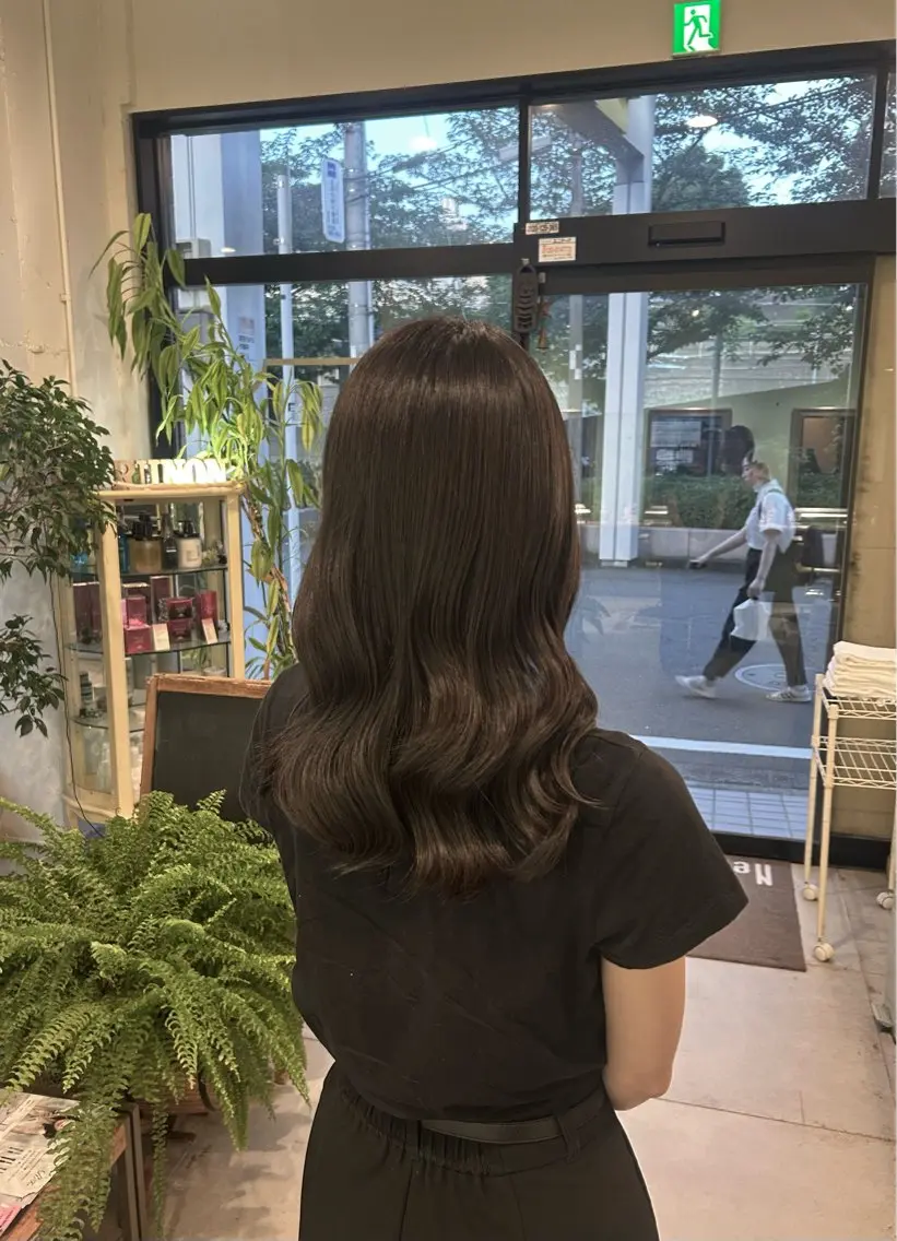 ロング カラー ヘアカラー トリートメント 🫐 キナリ🫐のヘアスタイル