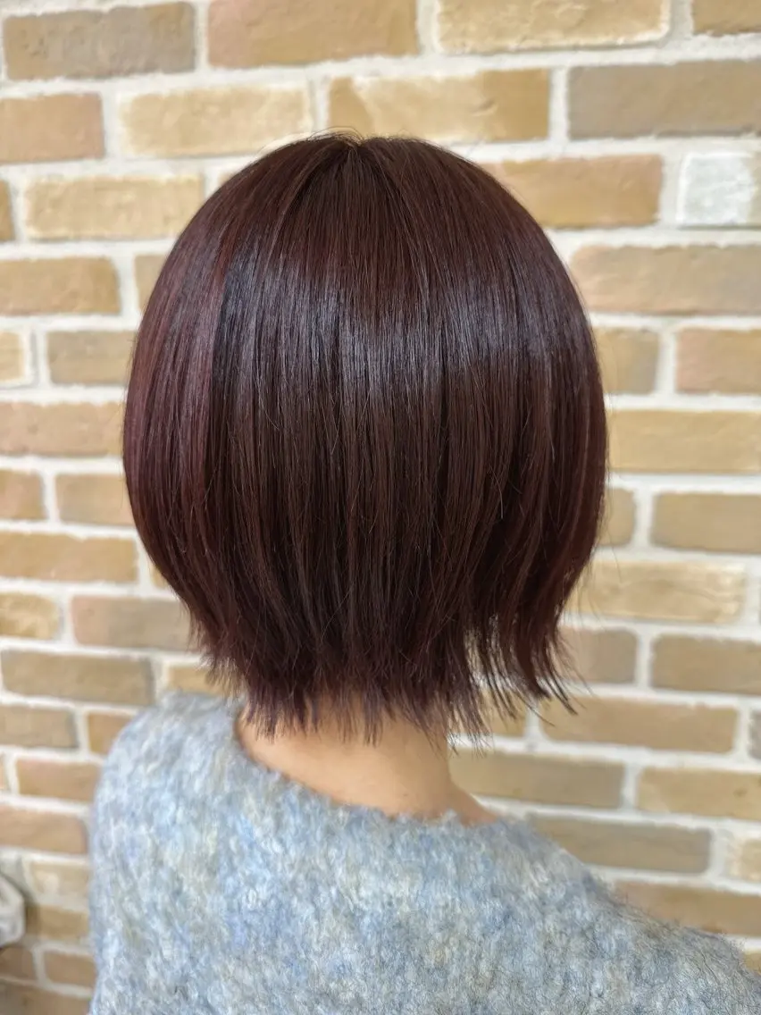 ショート ショートボブ ピンクブラウン ボブ 似合わせカット ショートヘア カット ヘアカラー SET-UP美和店 松井　柚葉のヘアスタイル
