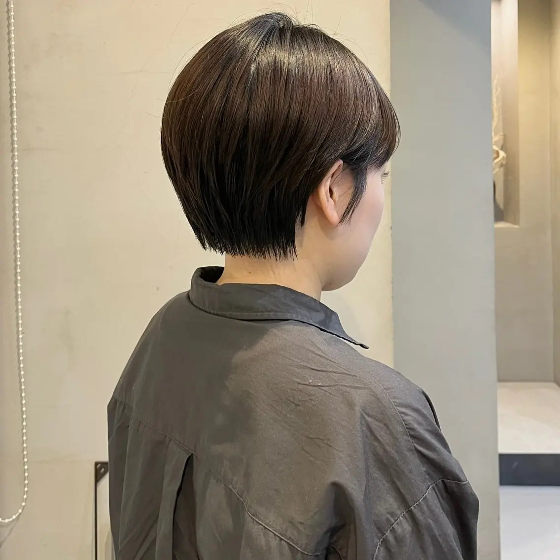 ショート カラー 丸みショート ショートヘア カット ヘアカラー なな/ICI/レイヤ ーパーマ/上前津のヘアスタイル