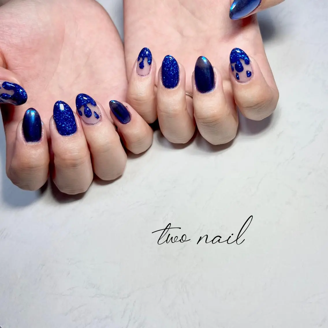 ネイル アートネイル フットネイル ハート ニュアンスネイル ホワイト two nailのネイルデザイン