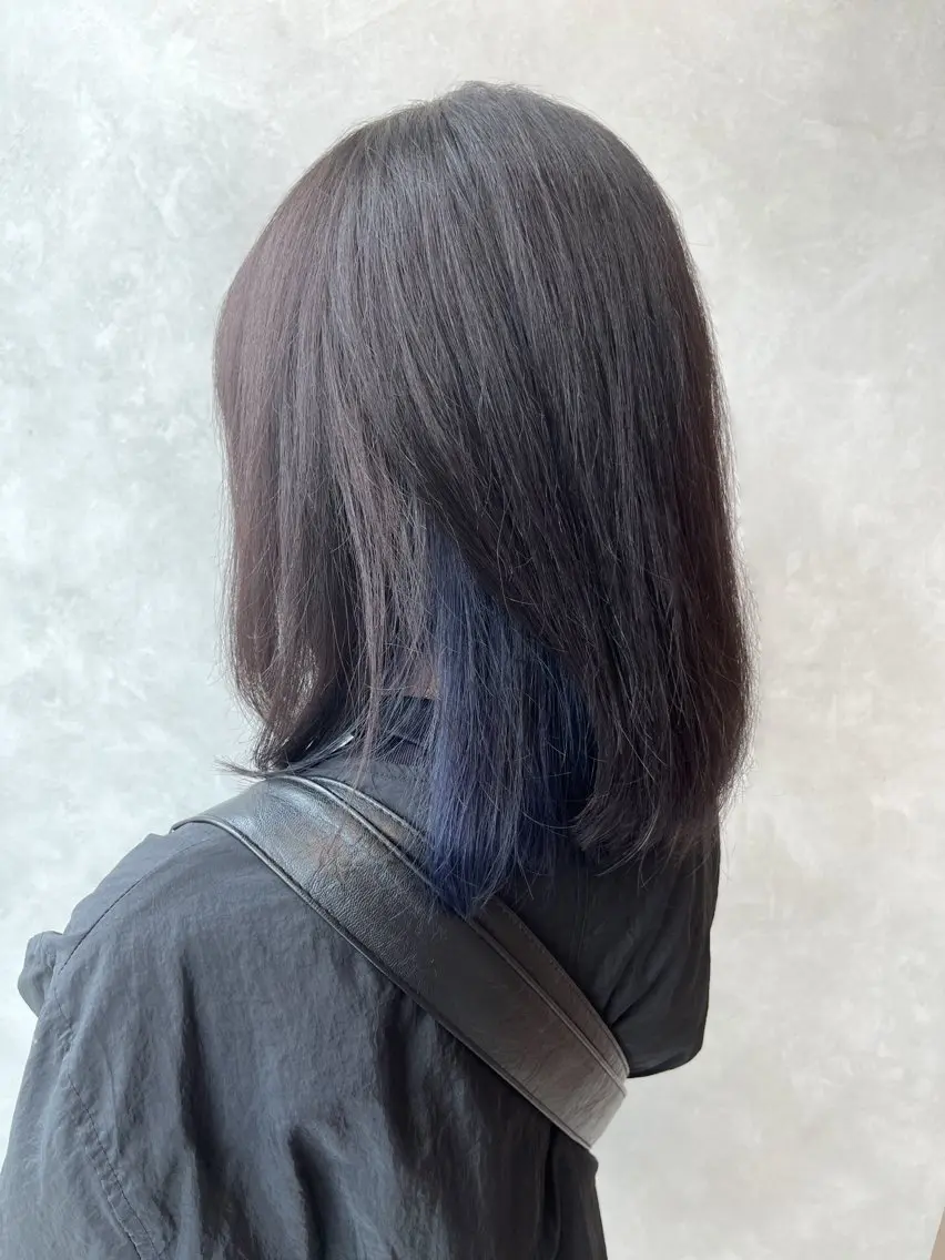 ミディアム カラー ブルーカラー カット ヘアカラー トリートメント ヘアアレンジ/ カラー/hazukiのその他イメージ