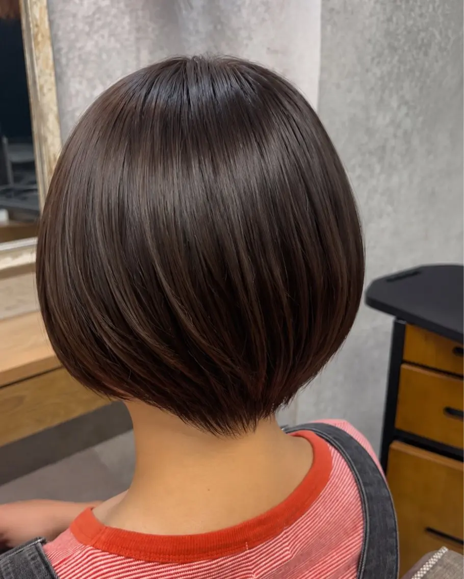 ショート カラー ブラウンカラー ナチュラルブラウン ショートヘア カット ヘアカラー トリートメント ショート✖️縮毛矯正 ✂️秋山知穂✂️のヘアスタイル