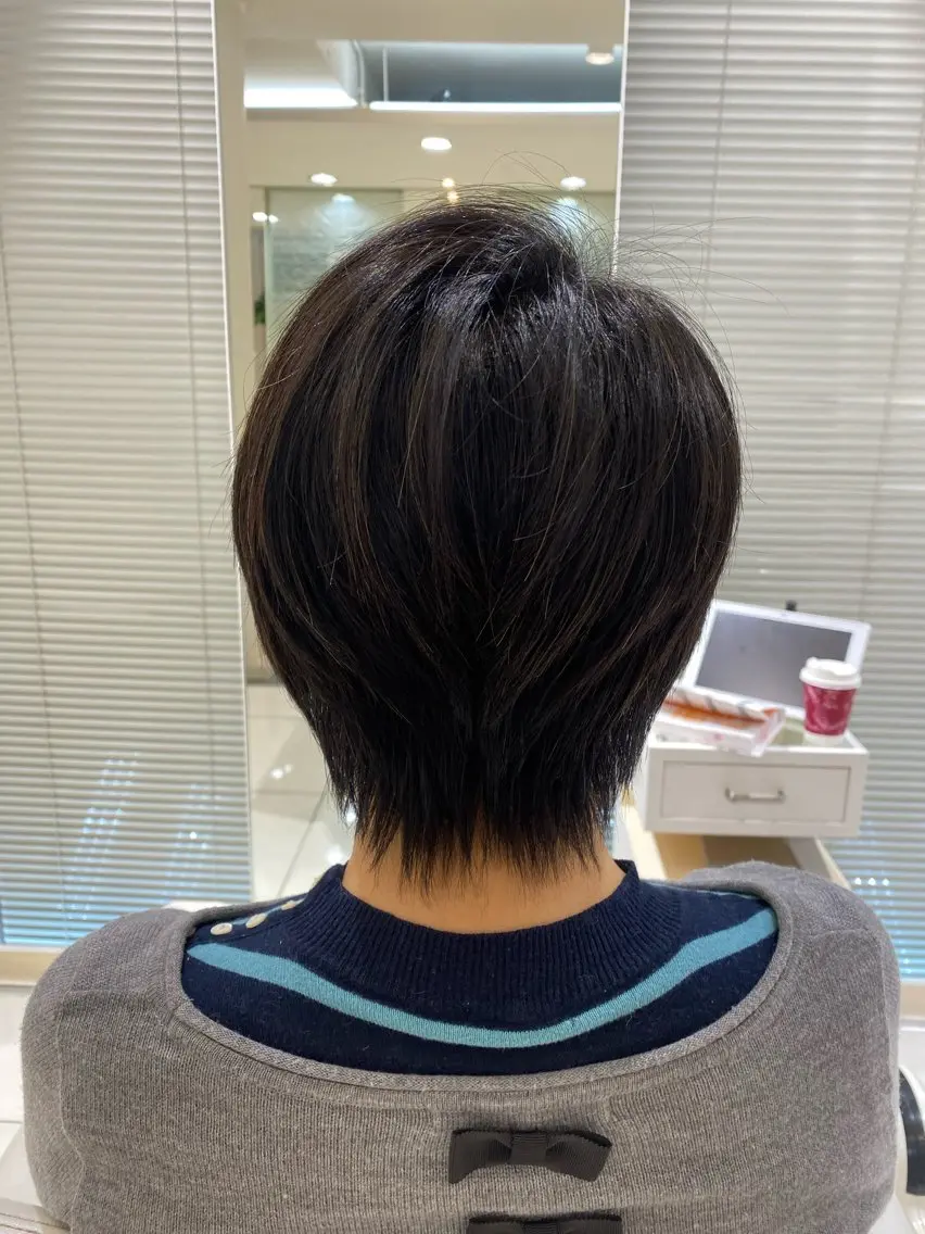 ショート ショートヘア 坂川 里菜子のヘアスタイル
