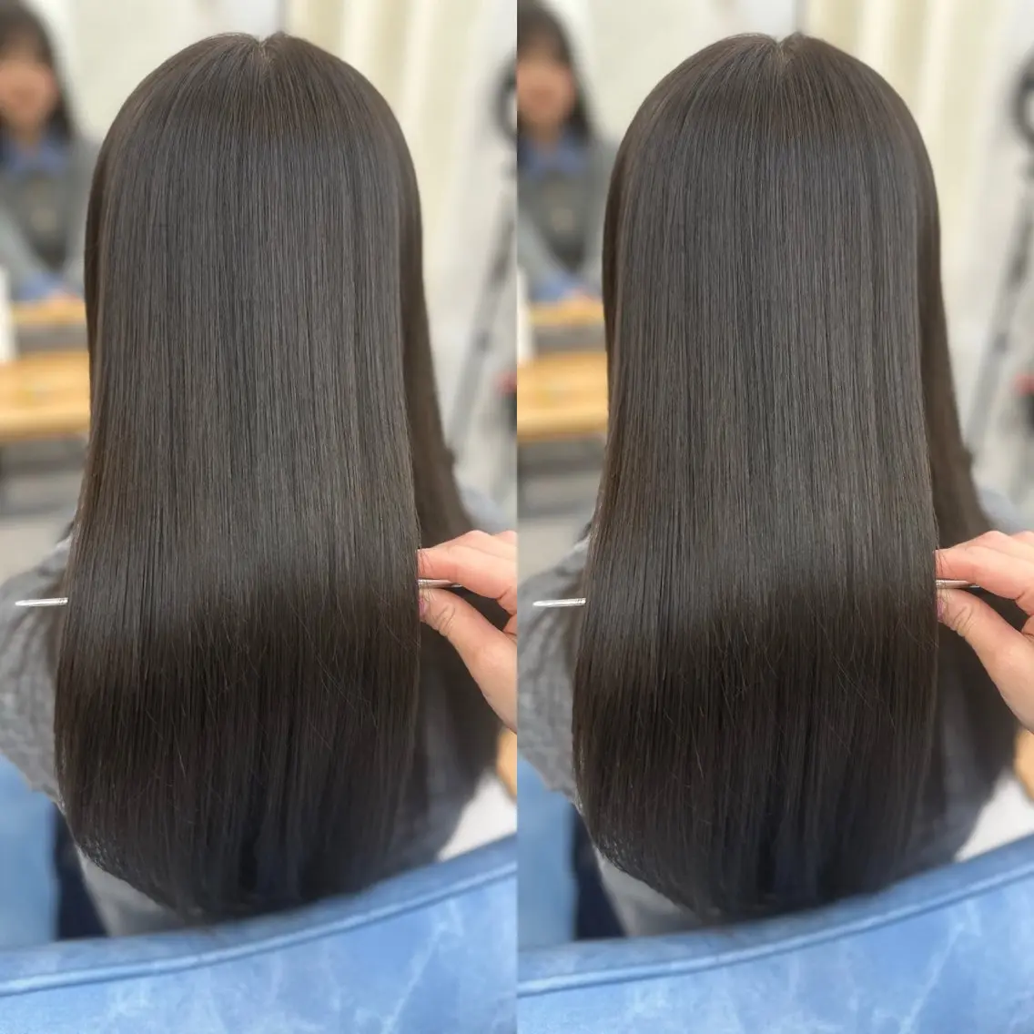 ロング カラー 髪質改善 縮毛矯正 トリートメント カット ヘアカラー トリートメント 髪質改善🩵縮毛矯正 代々木/木下のヘアスタイル