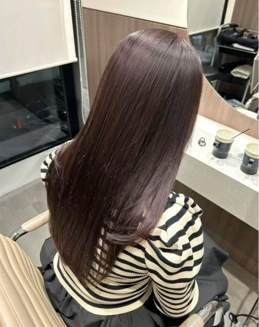 セミロング カラー ヘアアレンジ メンズ ‎透明感×艶髪 ‎🫒maki🎀のヘアスタイル