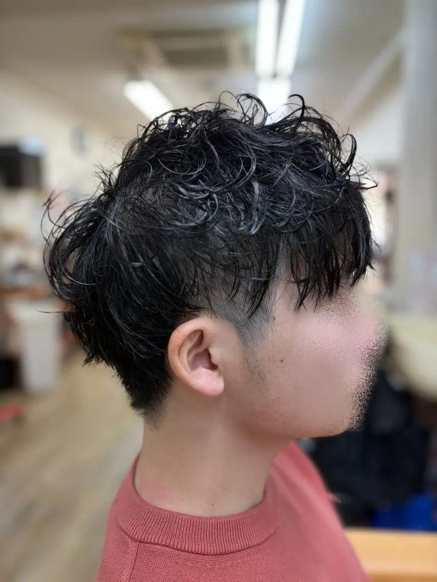 パーマ メンズ メンズパーマ 髪質改善Acero 稲田圭翔のヘアスタイル
