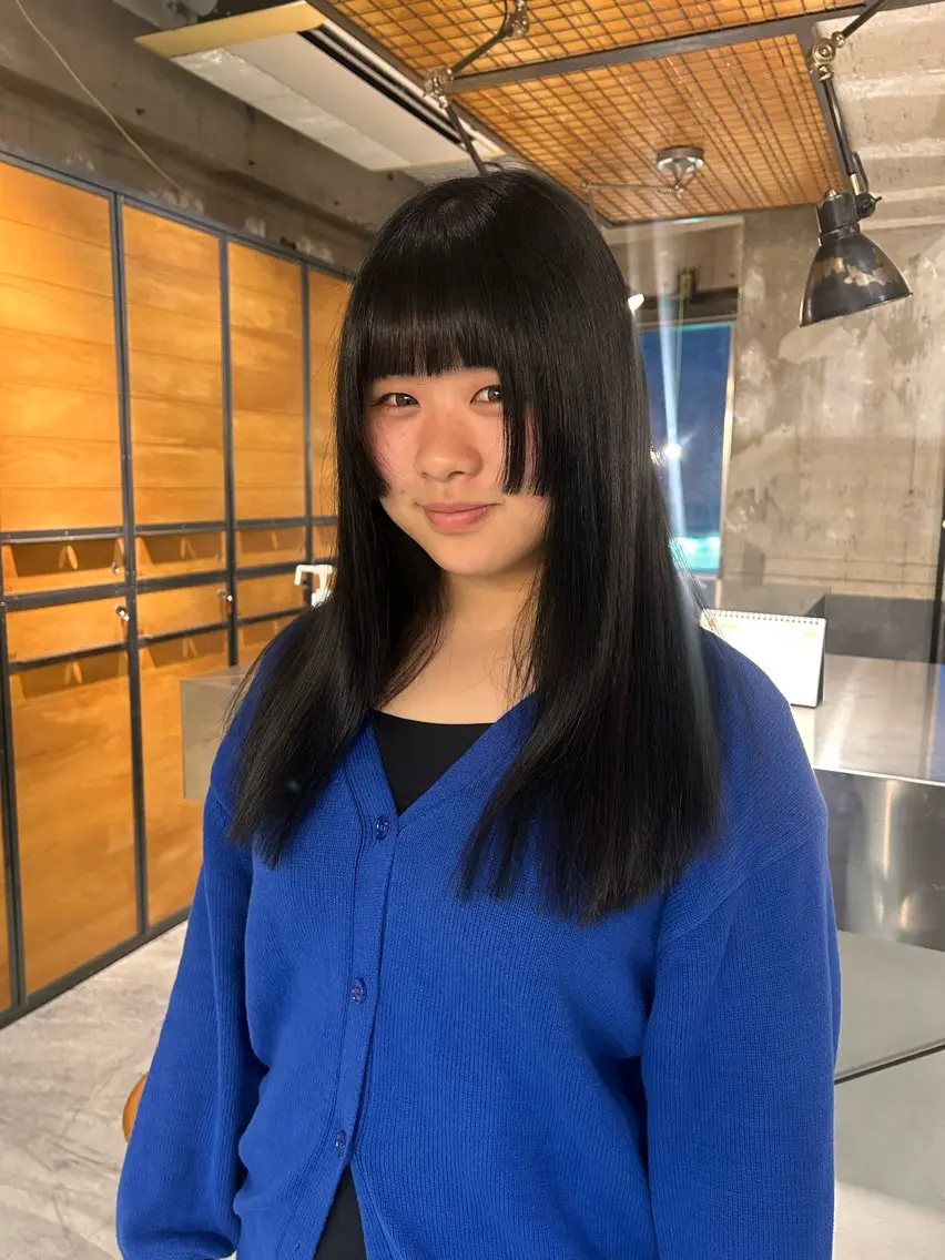 ロング カラー 姫カット カット ヘアカラー keen 立川のヘアスタイル