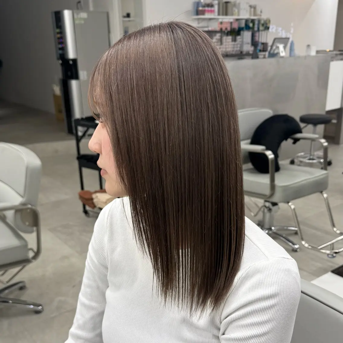 ミディアム カラー アッシュ アッシュブラウン ブラウンカラー ヘアカラー 中明度カラー/ ベージュ/noaのヘアスタイル