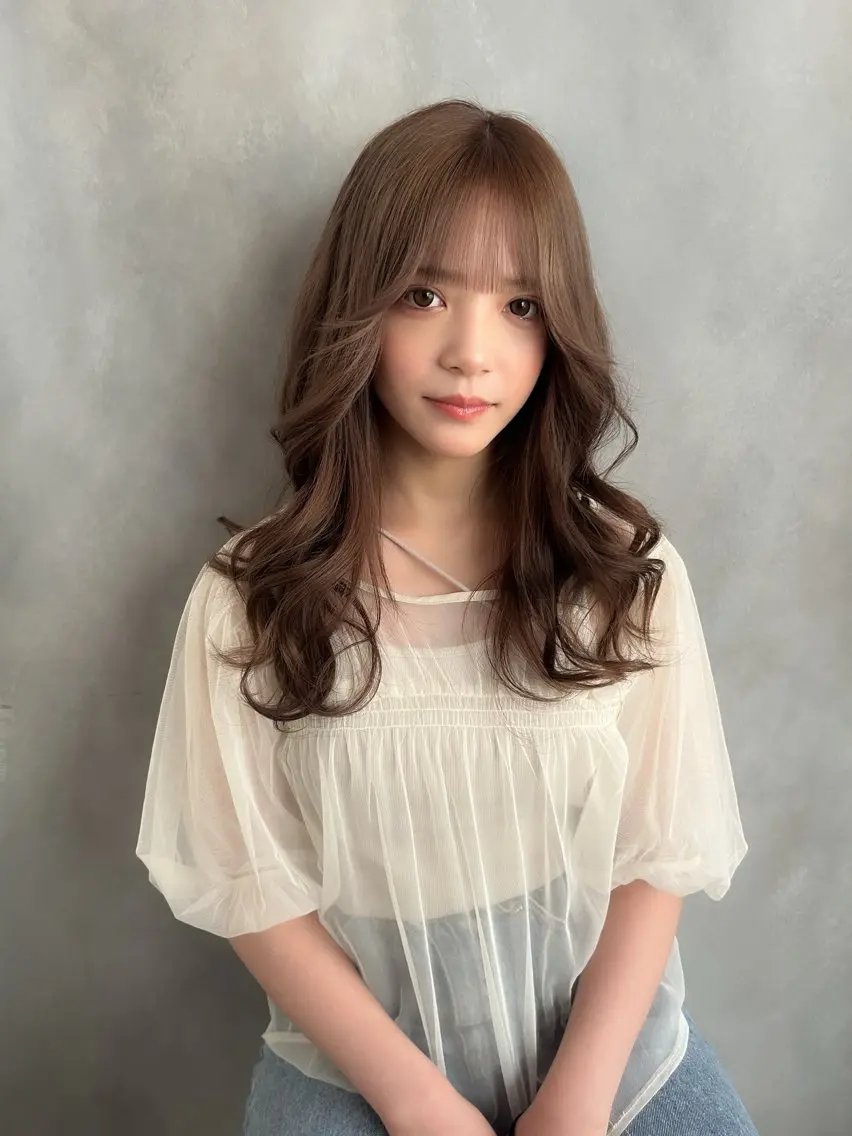 ミディアム カラー ヘアカラー Grow by NYNY 坂本 理輝のヘアスタイル